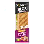 Sodébo le méga viennois jambon cheddar 270g