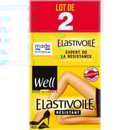 Lot de 2 collants Elastivoile résistant WELL NOIR T3