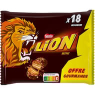 Lion mini barres chocolatées offre gourmande sachet 350g