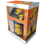 Coffret cadeau roi lion : tasse, sous-verre et porte-clés Simba