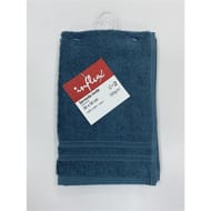 Influx serviette invité 30x50cm uni bleu canard lot de 2