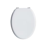 Abattant uni charnières métal Blanc