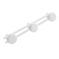 Porte-manteau 3 têtes métal blanc