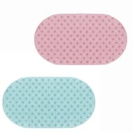 Tapis de baignoire translucide pvc uni col assortis blue land 38x69