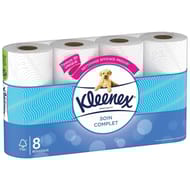 Kleenex papiers toilette soin complet x8 rouleaux
