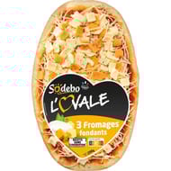 Sodebo pizza l'ovale 3 fromages fondants 200g