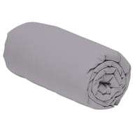 Drap housse 90x190 uni gris polycoton