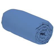 Drap housse 90x190 uni bleu polycoton