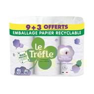 Le trefle papier toilette maxi rouleau fleur de coton fsc x9+3 offerts