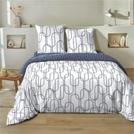 Parure housse de couette 140x200cm+1 taie 63x63cm karto 47fils