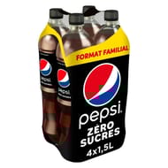 Pepsi zéro soda cola sans sucre format familial 4x1.5l
