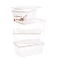 Eda boites de rangement crystaline naturel 6l lot de 4
