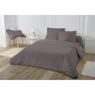 Taie d'oreiller 65X65 uni anthracite percale