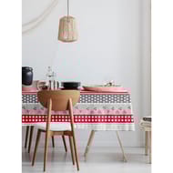 Calitex nappe toile cirée sweet heart gris rectangulaire 140x250 cm