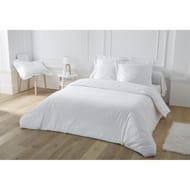Drap plat 240X310 uni blanc percale