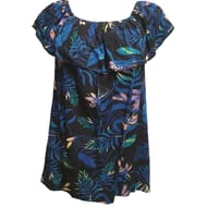 Tee shirt manches courtes femme NAVY AOP LEAF T46