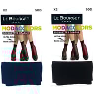 2 paires de socquettes opaques Modacolors Le Bourget BLEU11 TU