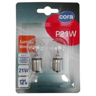 Cora blister 2 lampes P21W culot BA15s 21W 12V