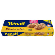 Hénaff lot de rillettes pur porc 3x78g promo