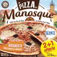 La pizza de manosque pizza margherita 3X570g 2+1 offerte