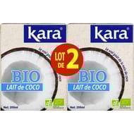 Kara lot 2 lait de coco bio 2x200ml