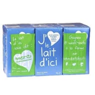 J'aime le lait d'ici brique lait demi écrémé uht 6x1l