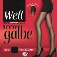 Collant voile galbant body galbe Well NOIR T4