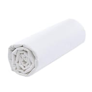 Drap housse 160x200 uni blanc 57 fils