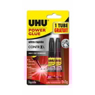 Uhu colle power glue liquide tube 3g+3g offert