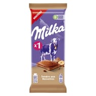 Milka tendre aux noisettes 85g