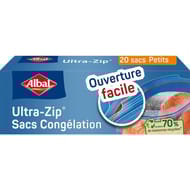 Albal 70% ressources recyclees sacs congelation ultra zip petits model