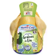Maître Coq poulet jaune certifié BBC nourri aux graines de lin