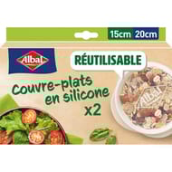 Albal couvre-plats en silicone set m x2 (15cm+20cm)