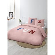 Parure housse de couette 200x200cm+2 taies 63x63cm tuftée fun