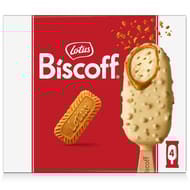 Lotus biscoff 4 bâtonnets spéculoos chocolat blanc 360ml 284g