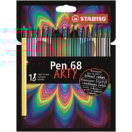 18 feutres de dessin stabilo pen 68 arty