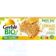 Gerblé bio biscuit petit dej' céréales et miel bio 132g
