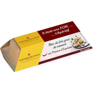 Maistres occitans bloc de foie gras de canard au piment d'espelette mi-cuit 110g