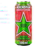 Rockstar boisson énergisante fraise citron vert 500 ml