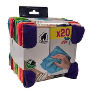 Elephant lot de 20 lavettes microfibres