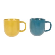 MUG EN GRES DIAM9CM H9.5CM 37.8CL 2 ASSORTIS SEIGAIHA