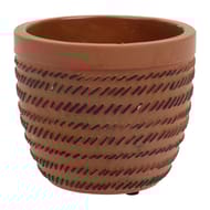 Pot ciment 63cl h10.3 d12.1 d dessous 7.7cm 530gr design terres