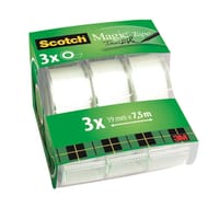 Scotch lot de 3 caddy pack magic 7.5mx19mm l2499