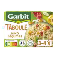 Garbit taboulé aux 5 légumes - plat cuisiné 3/4 personnes 525g