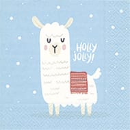 Serviettes x20 holly jolly 33x33cm 3 plis