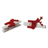 Pince marque place cerfs blanc et rouge 4.5cm