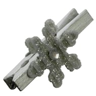 Pince marque place flocons argentés 4.8 cm