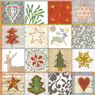20 Serviettes 33x33cm 3 plis noel 6