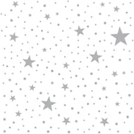 20 serviettes en ouate 25x25cm 3 plis nuit d'etoile blanc argent