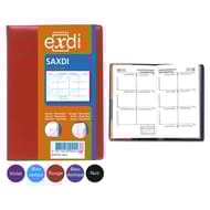Exdi agenda saxdi  90x125 mm 1 semaine sur 2 pages